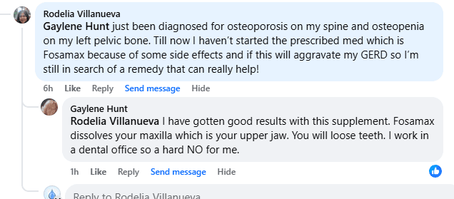 Natural Options - OsteoOrganical Results