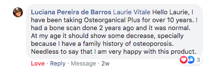 Natural Options - OsteoOrganical Results