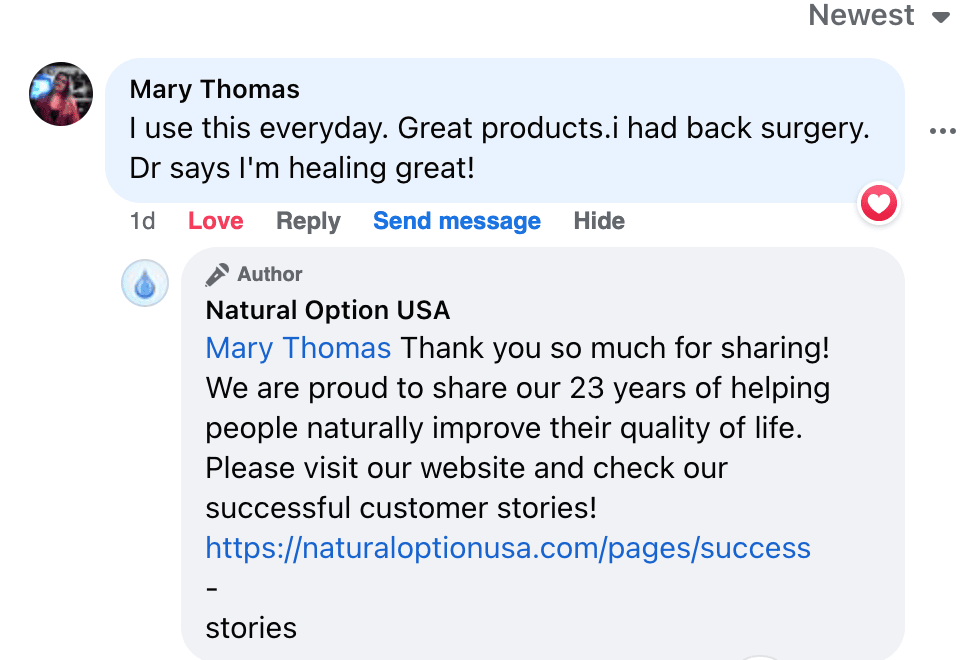 Natural Options - OsteoOrganical Results